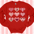 Faux Cross Stitch Hearts