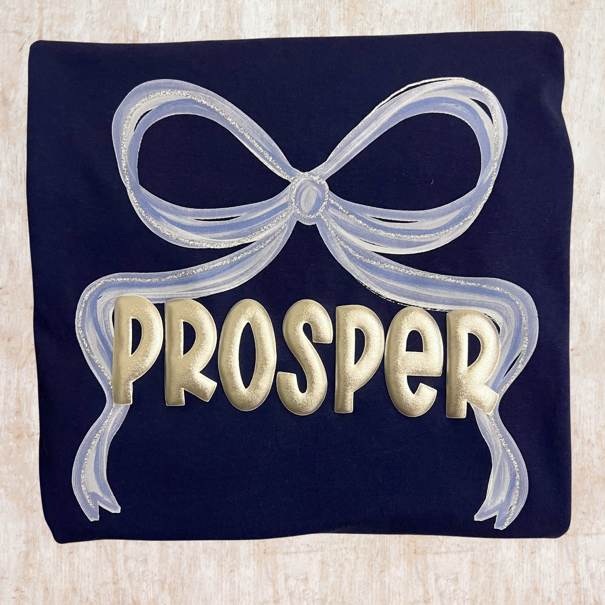 Bow w/ Metallic Puff
