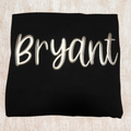 Cursive Metallic Puff School