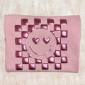 Checkered Smiley METALLIC Puff